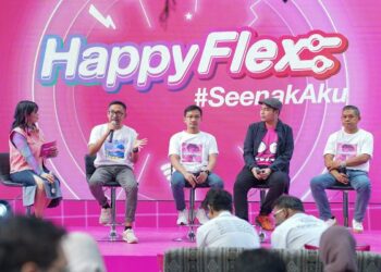 Peluncuruan porgram Happy Flex dari Tri. (Foto: Dok. IOH)
