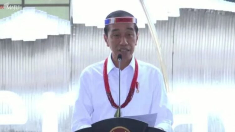 Tangkapan layar siaran langsung akun youtube Sekretariat Presiden. (ANTARA/Miko Elfisha)