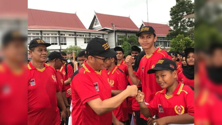 784 Atlet dari 45 Cabor Ikuti Pelatda Kota Padang 1 Wali Kota Padang Hendri Septa membuka Pelatda Tingkat Kota Padang di Galanggang Kota Padang, Aie Pacah, Rabu (4/10/2023). (Foto: Dok. Diskominfo Padang)