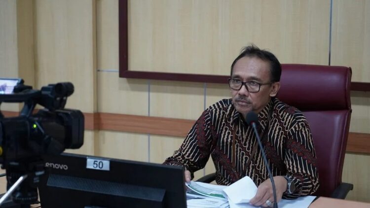 Kepala Badan Pusat Statistik (BPS) Provinsi Sumatera Barat (Sumbar) menyampaikan perkembangan inflasi di dua kota di Sumatera Barat, Senin, (2/10/2023). Antara/HO-Humas BPS.