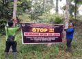 BKSDA Sumbar Pasang Spanduk Stop Bakar Hutan dan Lahan di Agam dan Padangpariaman
