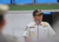 Wali Kota Padang, Hendri Septa saat memimpin apel di Mako Satpol PP Padang. (Foto: Dok. Satpol PP Padang)