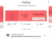 Pemko Padang Wajibkan Warga Kenakan Masker Buntut Kabut Asap yang Makin Parah