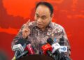 Menkominfo Budi Arie Setiadi memberikan keterangan pers di Kompleks Istana Kepresidenan, Jakarta, Jumat (13/10/2023), usai menghadap Presiden Jokowi. (Foto: BPMI Setpres)