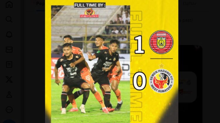 Kalah Tipis 1-0 dari Persiraja, Semen Padang FC Lengser dari Puncak Klasemen 1 Persiraja vs Semen Padang FC. (dok. istimewa)Persiraja vs Semen Padang FC. (dok. IG Semen Padang FC)