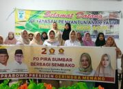 Peringati HUT ke-15, PD PIRA Sumbar-Caleg Perempuan Gerindra Anjangsana ke Panti Sosial di Padang