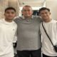 Andre Rosiade bersama menantunya Pratama Arhan dan rekan setimnas Asnawi Mangkualam. (Foto: Dok. Istimewa)
