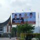 Baliho Prabowo-Gibran dan Andre Rosiade bertebaran selama kunjungan kerja Presiden Joko Widodo ke Sumatera Barat (Sumbar) pada Rabu (26/10/2023). (Foto: Dok. Istimewa)