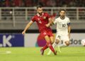 Bek Timnas Indonesia Jordi Amat saat laga FIFA Matchday melawan Turkmenistan, September lalu. (dok. PSSI)