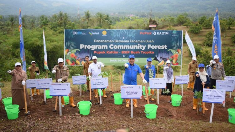 Kerjasama Community Forest Bersama BSIP, Pupuk Kaltim Target Tanam 7.489 Bibit Pohon 1 Community forest Pupuk Kaltim dan BPSI. (dok. istimewa)