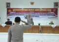 Latihan pra operasi mantap brata di Polda Sumbar. (dok. Bidhumas)