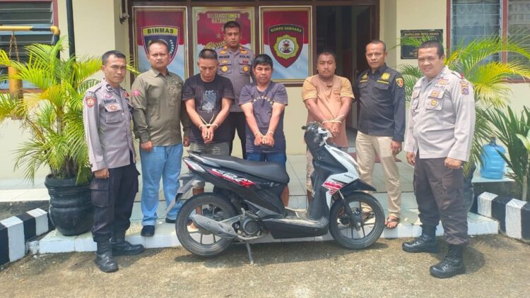 Tiga residivis penggelapan motor diciduk Polsek Sitiung, Polres Dharmasraya. (dok. istimewa)