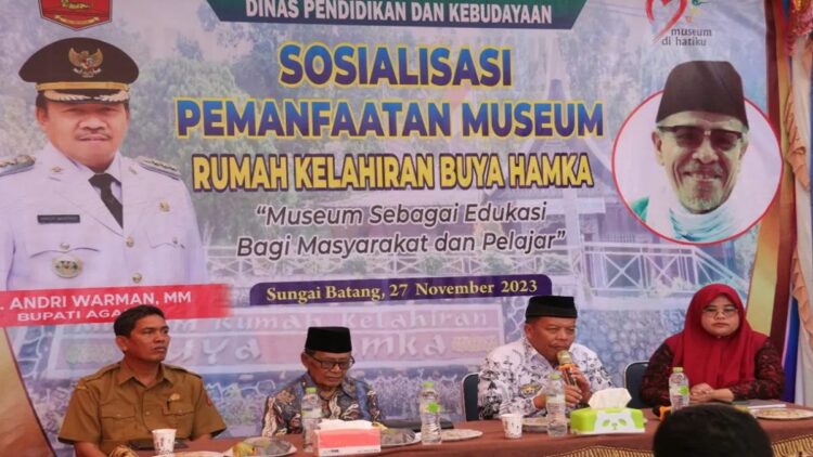 Sosialisasi pemanfaatan Museum Rumah Kelahiran Buya Hamka di Sungai Batang, Kecamatan Tanjung Raya, Senin (27/11). Dok Diskominfo Agam