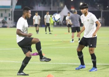 Latihan pemain Timnas U-17 jelang laga perdana Piala Dunia lawan Ekuador. (dok. PSSI)