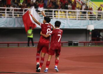Selebrasi Arkhan Kaka usai mencetak gol untuk Indonesia di Piala Dunia U-17. (dok. PSSI)