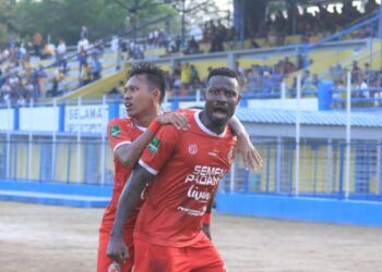 Striker Semen Padang FC di Pegadaian Liga 2 2023/2024, Kenneth Ngwoke. (dok. MO Semen Padang FC)