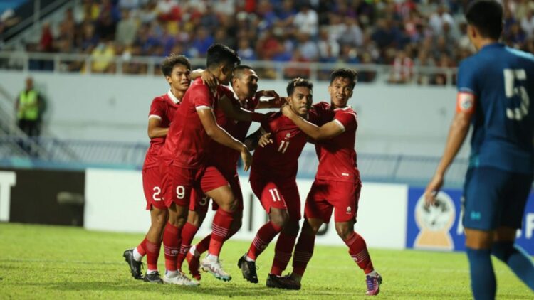 Selebrasi pemain Timnas U-23. (dok. PSSI)