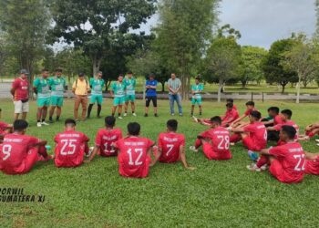 Tim sepakbola Sumbar di Porwil XI. (dok. istimewa)