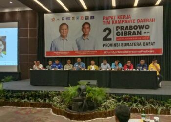 Rapat Kerja Tim Kampanye Daerah (TKD) Prabowo-Gibran di Sumbar. (Foto: Dok. Muhammad Aidil)