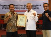 Semen Padang Raih Sertifikat SME SNI ISO 50001:2018