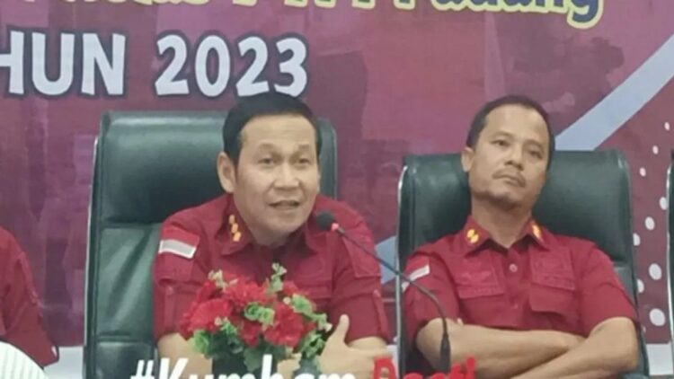 Kepala Kantor Imigrasi TPI Padang, Tedi Hartadi Wibowo saat jumpa pers di Padang, Kamis, (28/12/2023). Antara/HO-Ist.