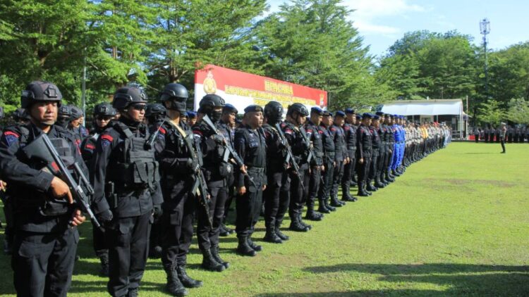 Amankan Nataru, Polda Sumbar Turunkan 2.139 Personel 1 apel personel untuk pengamanan Nataru