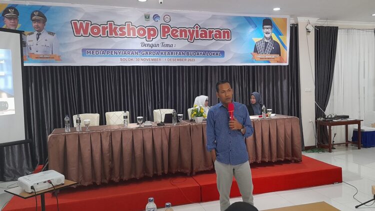 KPID Sumbar Bangun Sinergitas Media Penyiaran dan Konten Kreator 1 Workshop penyiaran KPID Sumbar di Solok. (dok. istimewa)