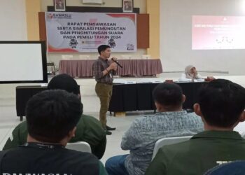 Bawaslu Padangpanjang Simulasikan Pemungutan dan Penghitungan Suara Pemilu 2024