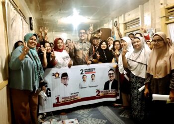 Caleg Gerindra DPRD Padang Rachmad Wijaya Sosialisasikan Prabowo-Gibran Menang Satu Putaran