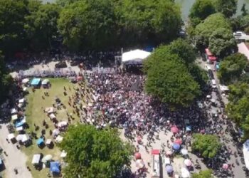 Pantauan udara kampanye Anies Baswedan di Kota Padang pada Kamis (25/1/2024) sepi pengunjung. (Foto: Dok. Istimewa)