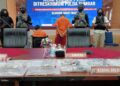 Press conference aksi perampokan sadis di Sumbar. Pelaku utamanya tewas usai baku tembak dengan polisi. (dok. Radarsumbar)