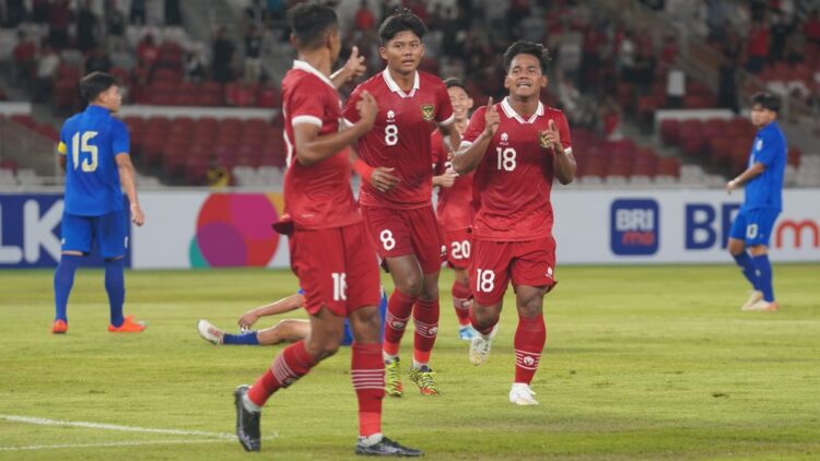 Kalah dari Thailand, Timnas U-20 Indonesia Terus Berbenah 1 Selebrasi pemain Timnas U-20 usai cetak gol ke gawang Thailand. (dok. PSSI)