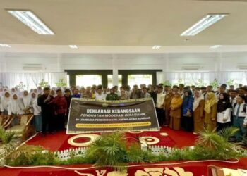 Ratusan Pelajar di Sawahlunto Deklarasikan Penguatan Moderasi Beragama