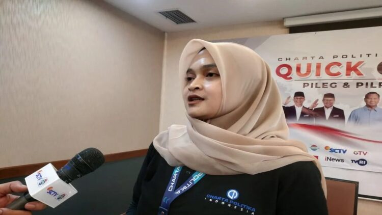 Peneliti Charta Politika Shinta Shelvyra di Jakarta, Rabu (14/02/2023). (ANTARA/Agatha Olivia Victoria)