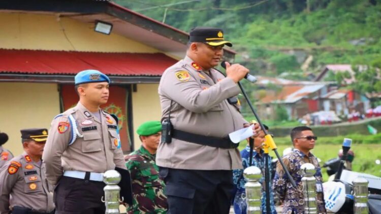 Amankan 485 TPS, Polres Padangpanjang Terjunkan 185 Personel 1 Kapolres ingatkan personel jaga netralitas dan amankan 485 TPS di Wilkum Polres Padangpanjang. (Antara)
