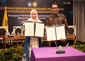 Kolaborasi pendidikan antara Telkomsel dan UNRI. (dok. Telkomsel)