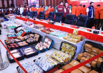 Satgas Polri gelar konferensi pers pengungkapan kasus narkotika di Mabes Polri, Jakarta, Rabu (7/2/2024). (dok. Humas Polri)