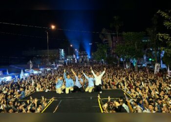 Penutupan kampanye akbar dan konser Indonesia Maju Prabowo-Gibran yang dihelat di Kota Bukittinggi, Sumatera Barat (Sumbar) pada Sabtu (10/2/2024) malam 'petjah'. (Foto: Dok. Tim AR)