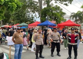 Beri Rasa Aman bagi Warga, Polresta Bukittinggi Siaga di Lokasi Pasar Pabukoan
