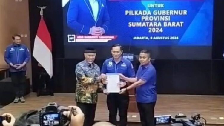 Mahyeldi-Vasko menerima dukungan dari Partai Demokrat. (ANTARA/ist)