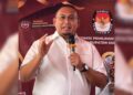Andre Rosiade dampingi JFP-Chandra saat melakukan pendaftaran untuk Pilkada Kabupaten Solok 2024. (dok. istimewa)