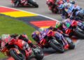 Simak! Ini Jadwal MotoGP Aragon 2024 5 Arsip: Pembalap Ducati Lenovo Team Francesco Bagnaia (kiri) memimpin atas pembalap Prima Pramac Racing Jorge Martin (tengah) dan pembalap Prima Pramac Franco Morbidelli pada Moto GP Jerman di Sirkuit Sachsenring, Jerman, Minggu (7/7/2024) lalu. (Foto: Dok. ANTARA/AFP/Radek Mica/pri)
