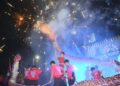 Pawai Telong-telong menutup rangkaian kegiatan Festival Siti Nurbaya Tahun 2024 dalam rangka memeriahkan Hari Jadi Kota (HJK) Padang ke-355 tahun, Selasa (6/8/2024) malam. (Foto: Dok. Prokopim)