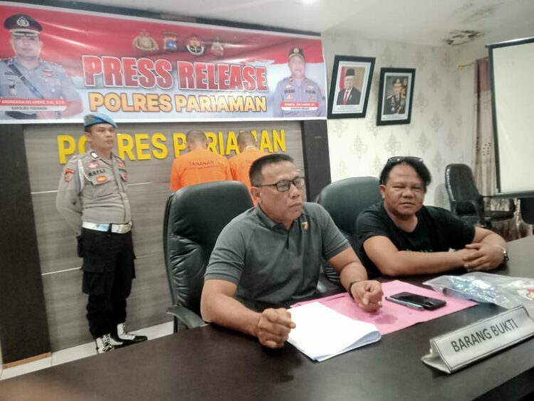 Polres Pariaman Ungkap Peredaran Narkoba Libatkan Pasutri asal Padang 1 Polres Pariaman merilis kasus narkoba yang melibatkan pasutri asal Padang. (Foto: Dok. Polres Pariaman)