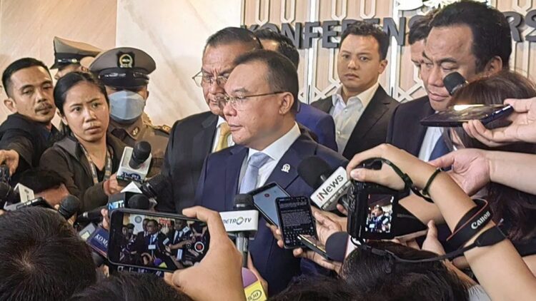 Wakil Ketua DPR RI Sufmi Dasco Ahmad di Kompleks Parlemen, Senayan, Jakarta, Kamis (22/8/2024). ANTARA/Melalusa Susthira K/am.