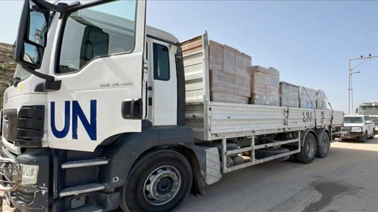 PBB Ungkap Kesulitan Akses Kemanusiaan ke Gaza Gegara Israel 1 Ilustrasi bantuan PBB kesulitan masuk ke Gaza/ANTARA/Anadolu/PY