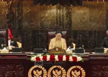 Tangkapan layar - Ketua MPR RI Bambang Soesatyo alias Bamsoet (ujung kiri) dalam Pidato Pengantar Sidang Tahunan MPR Tahun 2024 di Gedung MPR/DPR/DPD RI, Jakarta, Jumat (16/8/2024 siang). (Foto: Dok. ANTARA/YouTube/DPR RI/Agatha Olivia Victoria)