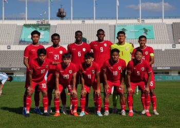 Skuat Timnas U-20 saat lawan Argentina. (dok. PSSI)