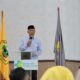 Gubernur Mahyeldi saat beri sambutan dalam acara orientasi kampus. (dok. istimewa)