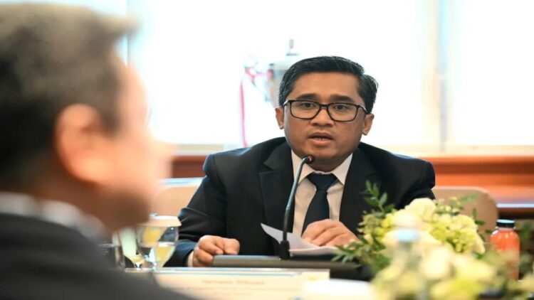 Direktur Perencanaan Korporat dan Pengembangan Bisnis PLN, Hartanto Wibowo menyampaikan kesuksesan PLN dalam menjalankan transformasi menjadi contoh bagi perusahaan lain untuk dapat diimplementasikan. (ANTARA/HO-PLN)